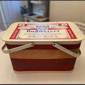 Vintage Budweiser Picnic Basket